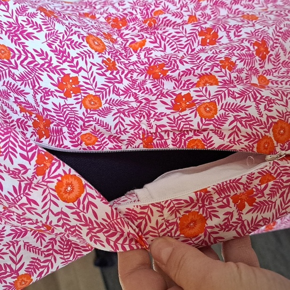 J.Crew Pink Orange Floral Ruffle Sleeve Cotton Comfy Pockets Tiered Midi Dress - Picture 11 of 15